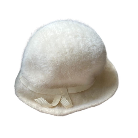 Kangol Design Women's 45% Rabbit Hair Hat Ivory Sz M See Notes & Chart Pre-Owned - Picture 3 of 11